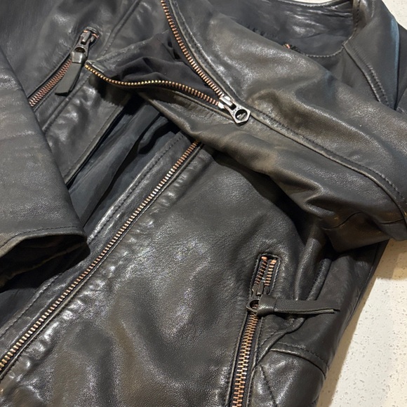 Madewell Black Moto Leather Jacket - Picture 4 of 11